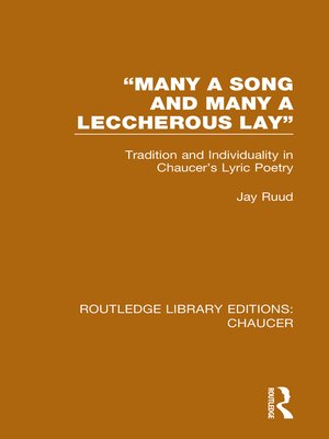 cover image of "Many a Song and Many a Leccherous Lay"